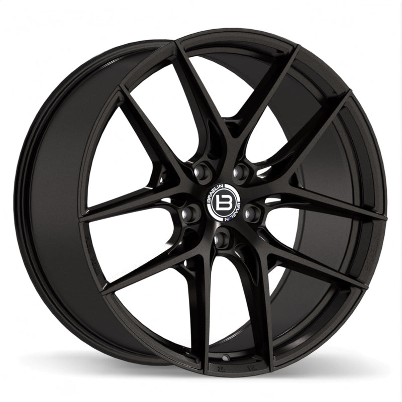 Braelin - BR14 - Black - Satin Black Anthracite - 22" x 9.5", 44 Offset, 5x120 (Bolt pattern), 64.1mm HUB
