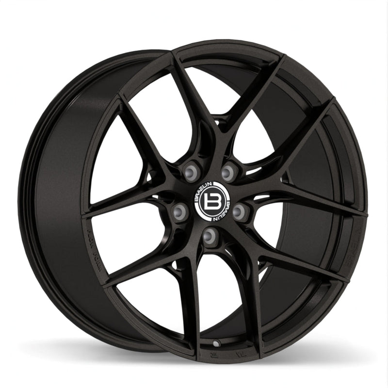 Braelin - BR14 - Black - Satin Black Anthracite - 19" x 9.5", 20 Offset, 5x114.3 (Bolt pattern), 57.1mm HUB