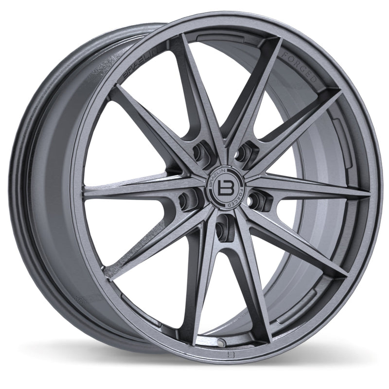 Braelin - BRF1 - Grey - Brushed Matte Carbon Grey - 19" x 8.5", 40 Offset, 5x114.3 (Bolt pattern), 59.6mm HUB