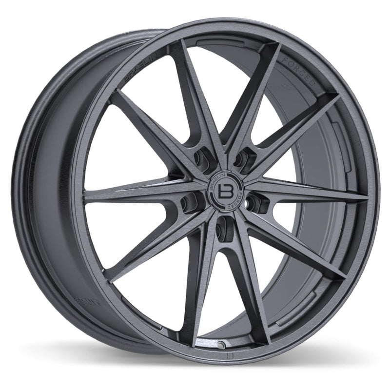 Braelin - BRF1 - Grey - Brushed Matte Carbon Grey - 20" x 9", 35 Offset, 5x120.65 (Bolt pattern), 70.3mm HUB