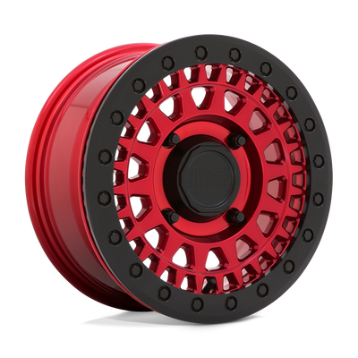 Black Rhino Powersports - PARKER UTV BEADLOCK - Candy Red with Black Bead Ring - 14" x 7", 51 Offset, 4x110 (Bolt pattern), 80.2mm HUB