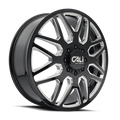 Cali Off-Road - INVADER DUALLY - Black - Gloss Black Milled - 22" x 8.25", -232 Offset, 8x165.1 (Bolt pattern), 121.30mm HUB