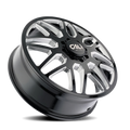 Cali Off-Road - INVADER DUALLY - Black - Gloss Black Milled - 22" x 8.25", -232 Offset, 8x165.1 (Bolt pattern), 121.30mm HUB