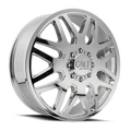 Cali Off-Road - INVADER DUALLY - Chrome - 22" x 8.25", 115 Offset, 8x210 (Bolt pattern), 154.20mm HUB