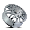 Cali Off-Road - INVADER DUALLY - Chrome - 22" x 8.25", -192 Offset, 8x210 (Bolt pattern), 154.20mm HUB