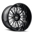 Cali Off-Road - VERTEX - Black - Gloss Black Milled - 26" x 14", -76 Offset, 6x135 (Bolt pattern), 87.10mm HUB