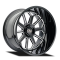 Cali Off-Road - AUBURN - Black - Gloss Black Milled - 20" x 10", -25 Offset, 5x127 (Bolt pattern), 71.60mm HUB