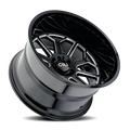 Cali Off-Road - AUBURN - Black - Gloss Black Milled - 20" x 10", -25 Offset, 8x165.1 (Bolt pattern), 125.20mm HUB