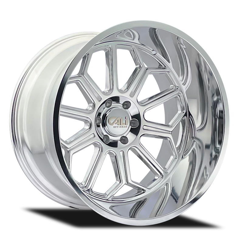 Cali Off-Road - AUBURN - Polished - 20" x 10", -25 Offset, 8x165.1 (Bolt pattern), 125.20mm HUB
