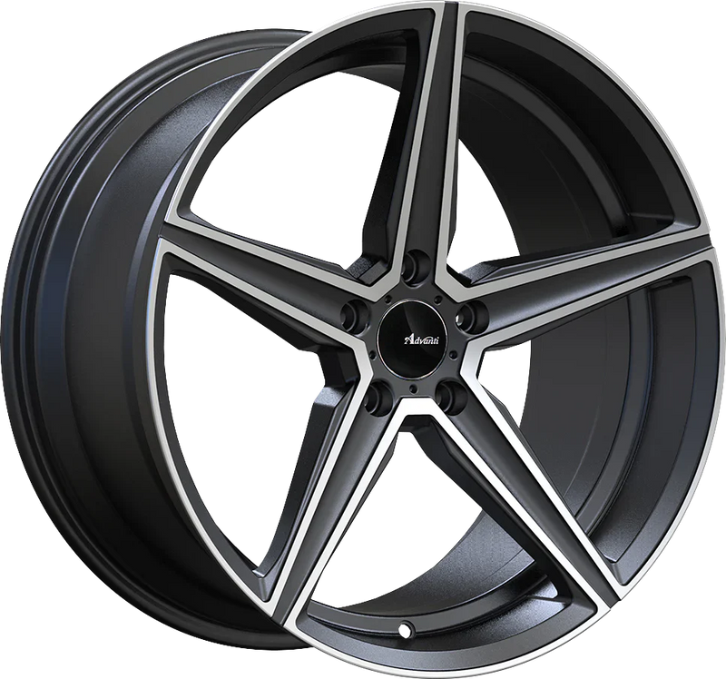 Advanti - Cammino - Grey - Matte Grey W/ Machined Face - 19" x 8.5", 45 Offset, 5x120 (Bolt pattern), 74.1mm HUB