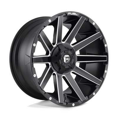 Fuel - D616 CONTRA - Black - Matte Black Milled - 20" x 10", -18 Offset, 6x135/139.7 (Bolt pattern), 106.1mm HUB