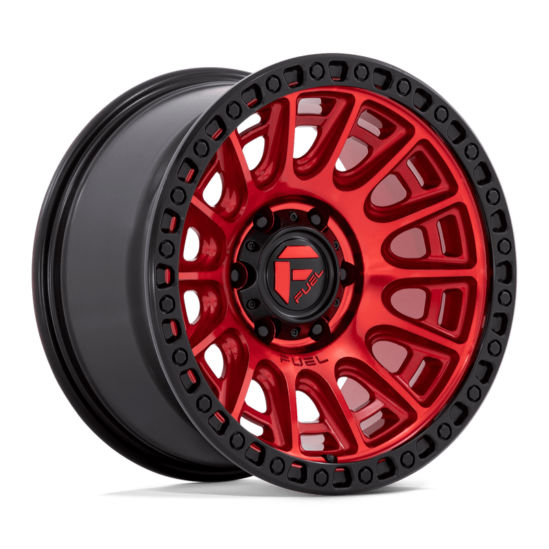 Fuel - D834 CYCLE - Candy Red with Black Ring - 17" x 8.5", 34 Offset, 5x120 (Bolt pattern), 65.07mm HUB