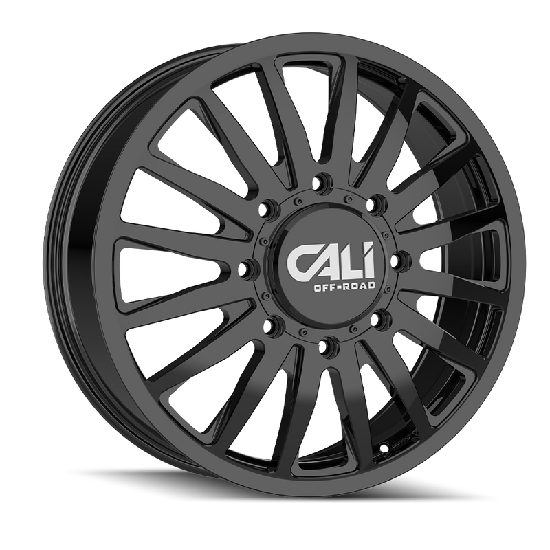 Cali Off-Road - SUMMIT DUALLY - Black - Gloss Black - 20" x 8.25", 115 Offset, 8x165.1 (Bolt pattern), 121.3mm HUB