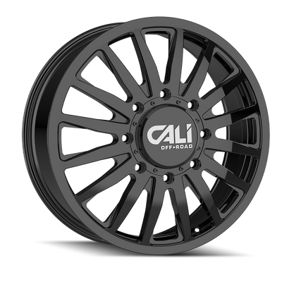 Cali Off-Road - SUMMIT DUALLY - Black - Gloss Black - 20" x 8.25", -232 Offset, 8x200 (Bolt pattern), 142mm HUB