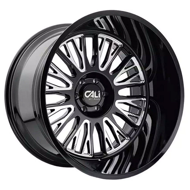 Cali Off-Road - VERTEX - Black - Black Milled - 22" x 12", -44 Offset, 8x170 (Bolt pattern), 125.2mm HUB