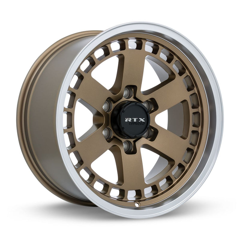 RTX Wheels - Ozark - Bronze - Satin Bronze Machined Lip - 18" x 9", 0 Offset, 6x139.7 (Bolt Pattern), 106.1mm HUB