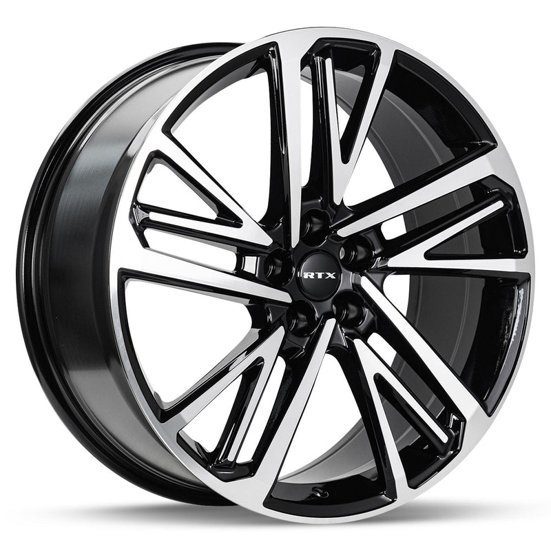 RTX Wheels - Knight - Black - Gloss Black Machined - 18" x 7.5", 40 Offset, 5x114.3 (Bolt Pattern), 67.1mm HUB