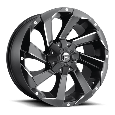 Fuel - D592 RAZOR - Black - Matte Black Milled - 20" x 9", 20 Offset, 6x135/139.7 (Bolt pattern), 106.1mm HUB