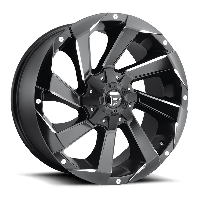 Fuel - D592 RAZOR - Black - Matte Black Milled - 20" x 9", 20 Offset, 6x135/139.7 (Bolt pattern), 106.1mm HUB
