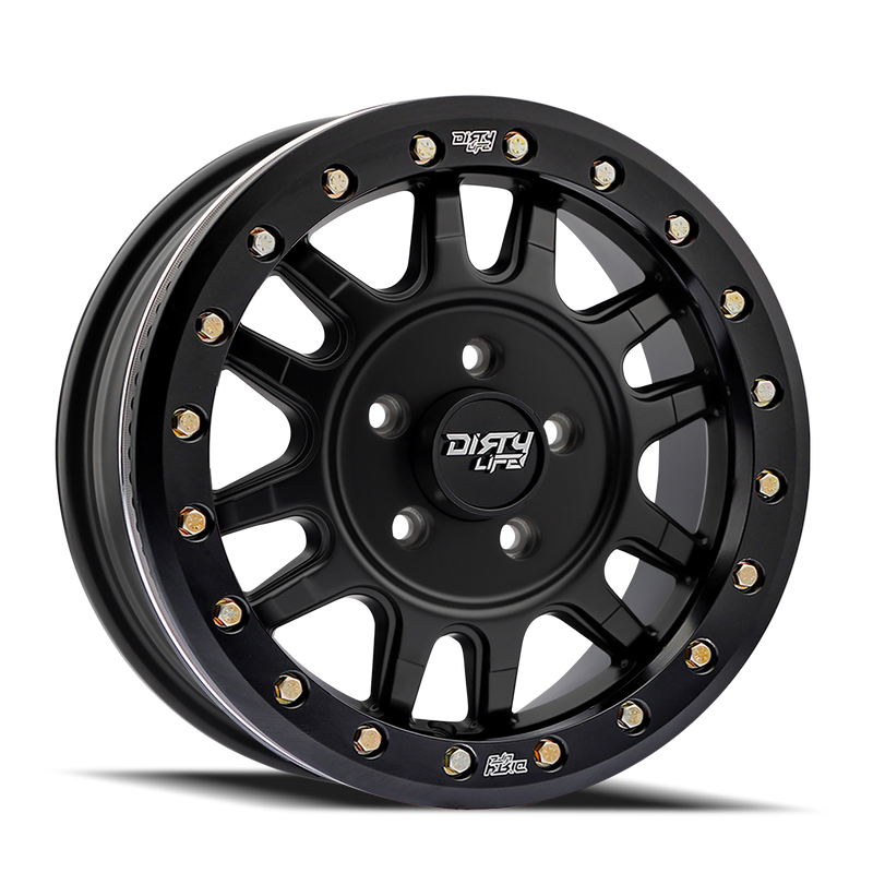 Dirty Life - CANYON PRO SXS - Black - Matte Black - 15" x 7", 13 Offset, 4x156 (Bolt pattern), 131.10mm HUB