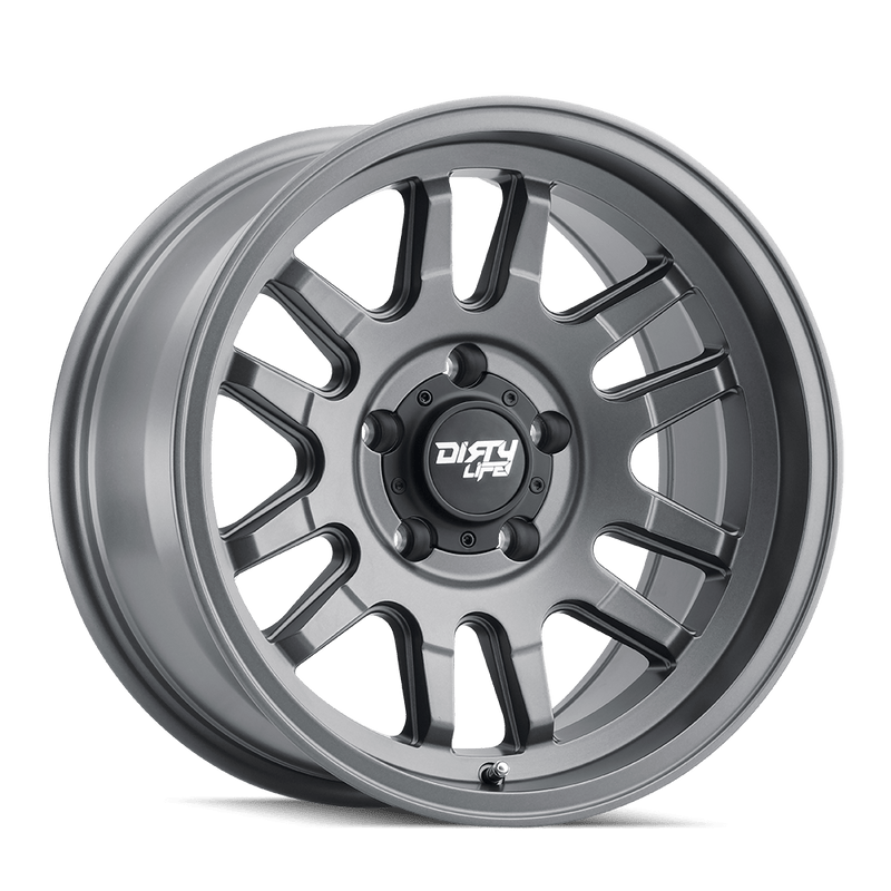 Dirty Life - CANYON - Grey - SATIN GRAPHITE - 17" x 8.5", 25 Offset, 6x139.7 (Bolt Pattern), 106mm HUB