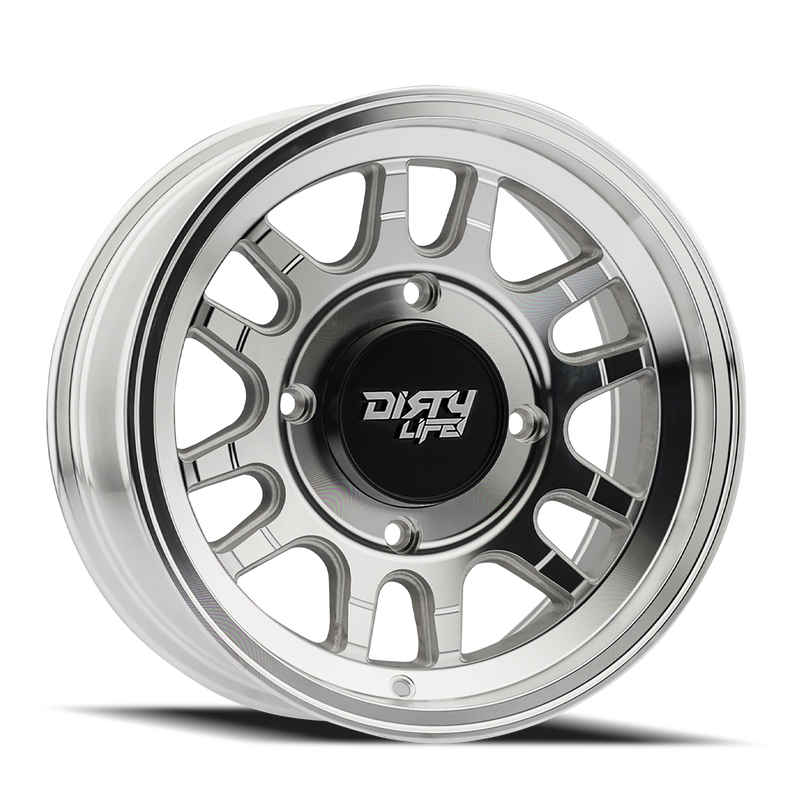 Dirty Life - CANYON SPORT SXS - Silver - Machined - 14" x 7", 13 Offset, 4x137 (Bolt pattern), 106.25mm HUB