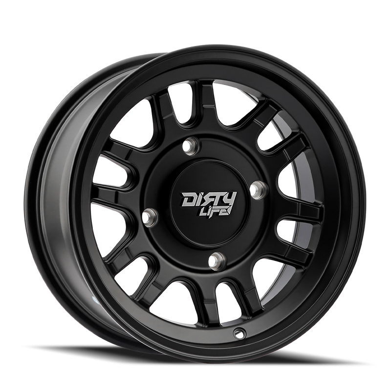 Dirty Life - CANYON SPORT SXS - Black - Matte Black - 14" x 7", 13 Offset, 4x156 (Bolt pattern), 131.10mm HUB