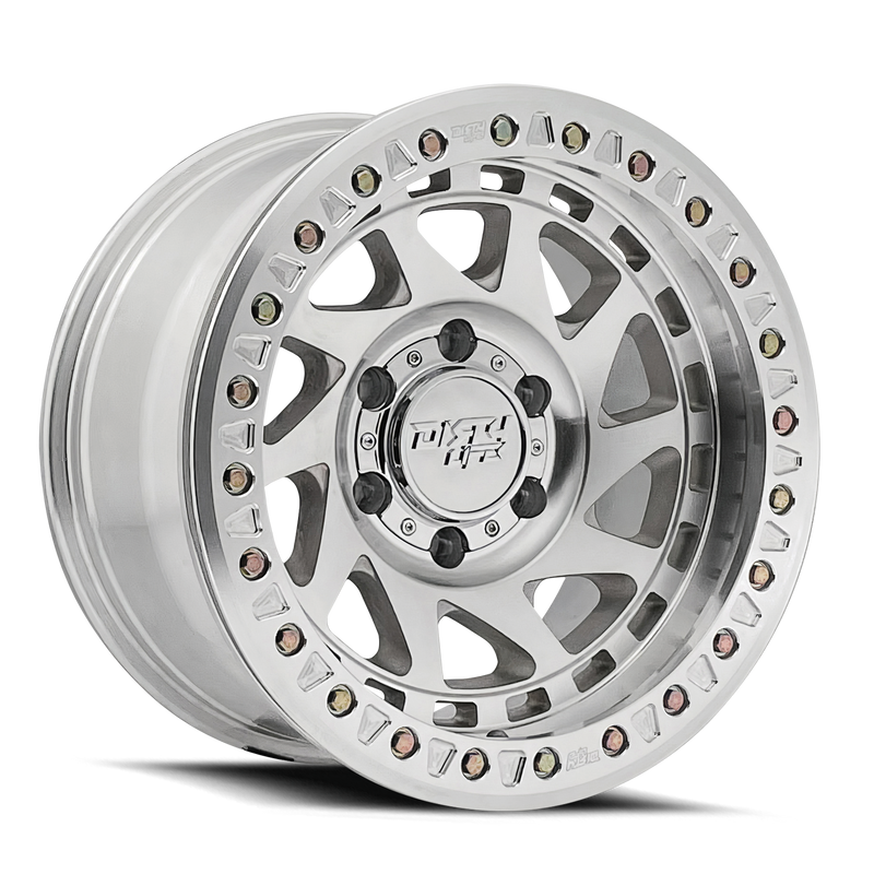 Dirty Life - ENIGMA RACE - Silver - Machined - 17" x 9", -38 Offset, 5x127 (Bolt pattern), 78.10mm HUB
