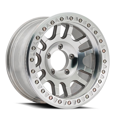 Dirty Life - CANYON RACE - Silver - Machined - 17" x 9", -12 Offset, 8x165.1 (Bolt pattern), 130.80mm HUB