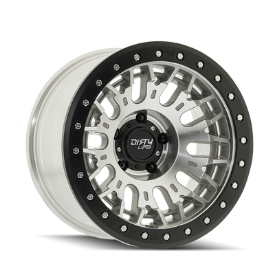 Dirty Life - DT-3 - Silver - Machined - 17" x 9", -12 Offset, 5x127 (Bolt pattern), 78.10mm HUB