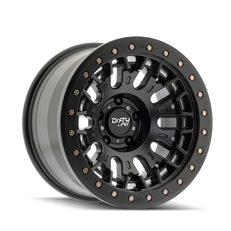 Dirty Life - DT-3 - Black - Satin Black - 17" x 9", -38 Offset, 5x127 (Bolt pattern), 78.10mm HUB