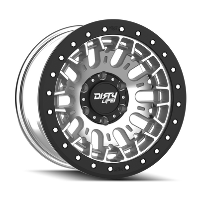 Dirty Life - DT-3 - Silver - Machined - 17" x 9", -12 Offset, 6x139.7 (Bolt pattern), 106.00mm HUB