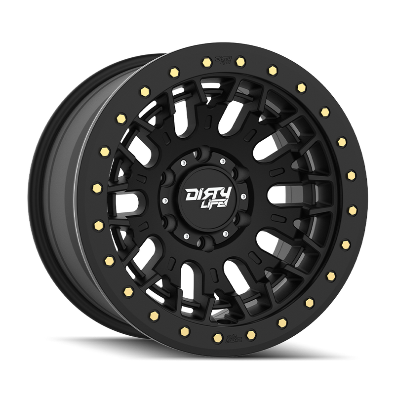 Dirty Life - DT-3 - Black - Satin Black - 17" x 9", -12 Offset, 6x139.7 (Bolt pattern), 106.00mm HUB
