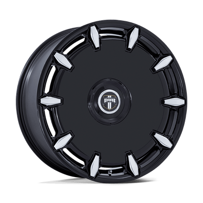 DUB - DC271 CHEEF - Black - Gloss Black Milled - 24" x 9", 15 Offset, 5x115/120 (Bolt pattern), 74.1mm HUB