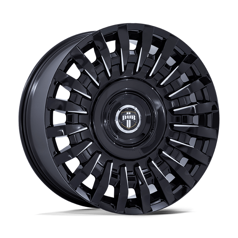 DUB - DC272 HONCHO - Black - Gloss Black Milled - 24" x 9", 38 Offset, 5x115/120 (Bolt pattern), 74.1mm HUB