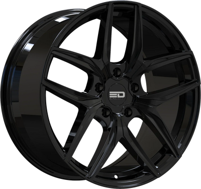 Euro Design - Forza - Black - Gloss Black - 19" x 8.5", 30 Offset, 5x110 (Bolt pattern), 65.1mm HUB