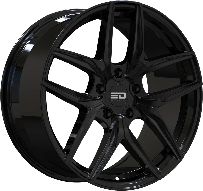 Euro Design - Forza - Black - Gloss Black - 20" x 9", 28 Offset, 5x112 (Bolt pattern), 66.6mm HUB