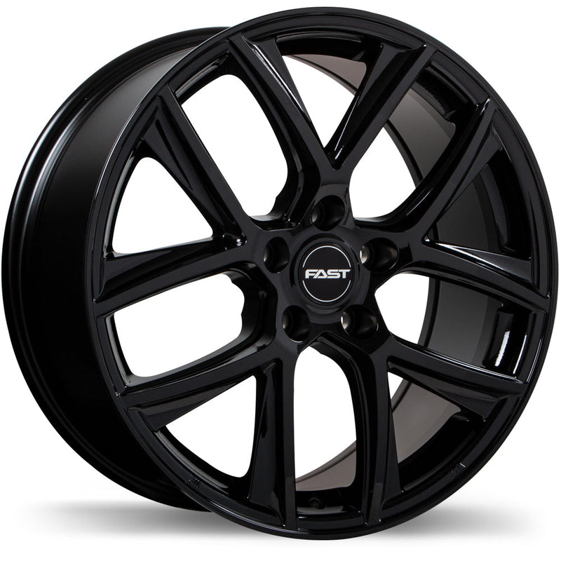 Fast Wheels - Tactic - Black - Gloss Black - 16" x 6.5", 40 Offset, 5x114.3 (Bolt pattern), 64.1mm HUB