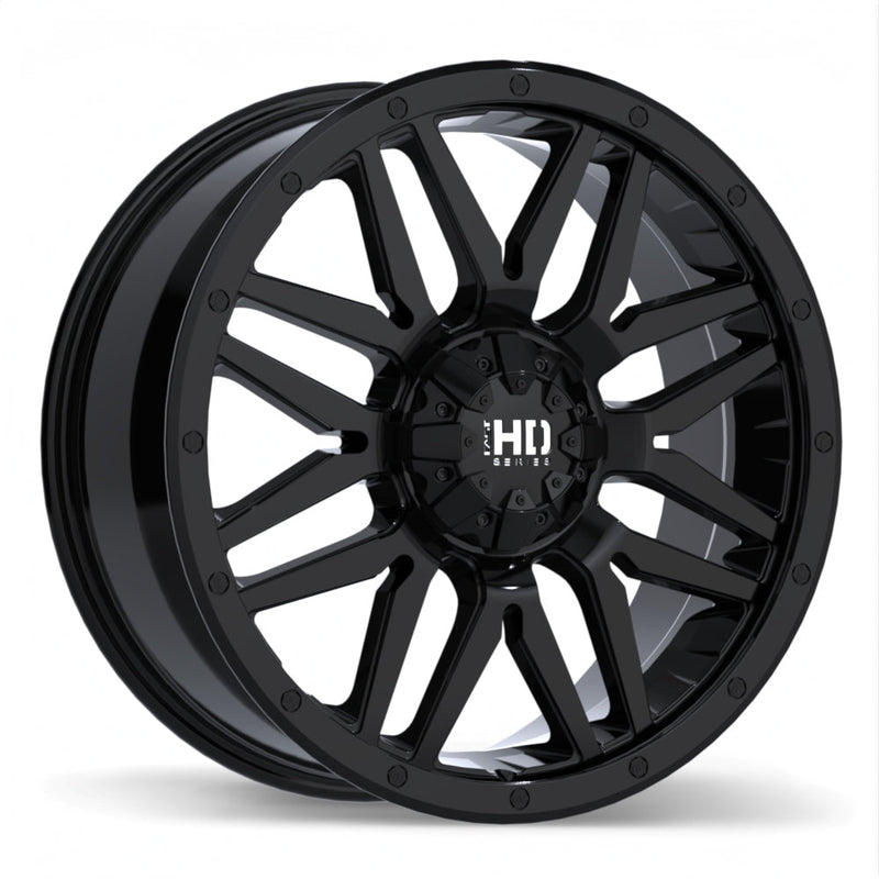 Fast HD - Menace - Black - Gloss Black - 22" x 9", 45 Offset, 6x139.7 (Bolt pattern), 93.1mm HUB