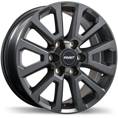 Fast Wheels - Storm II - Gunmetal - Gloss Gunmetal - 18" x 7.5", 30 Offset, 6x139.7 (Bolt pattern), 84.20mm HUB