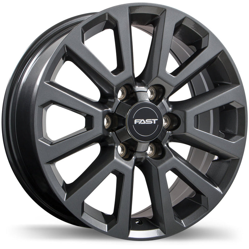 Fast Wheels - Storm II - Gunmetal - Gloss Gunmetal - 18" x 7.5", 30 Offset, 6x139.7 (Bolt pattern), 84.20mm HUB