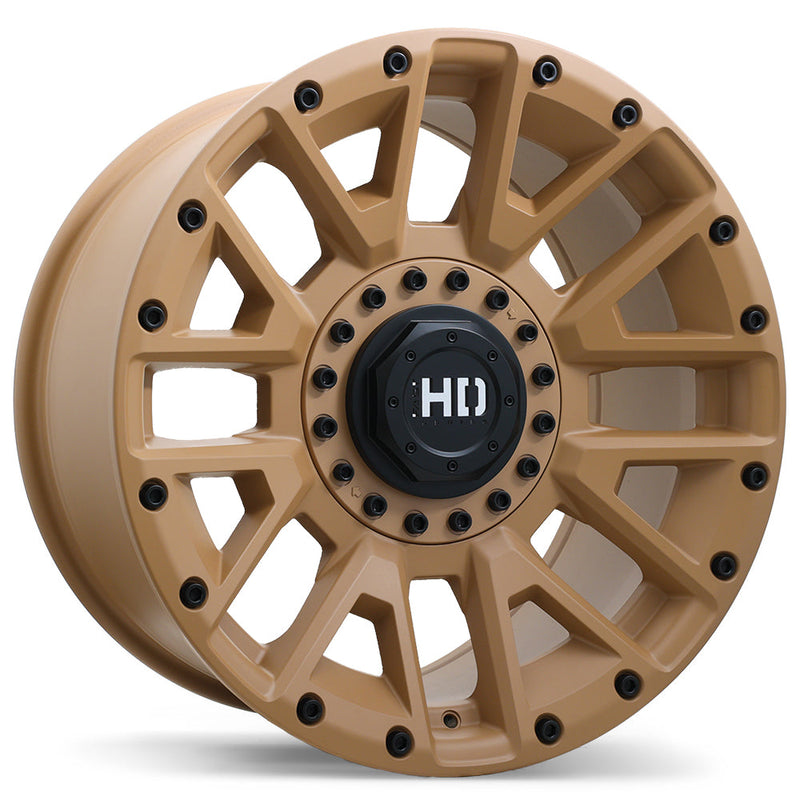 Fast HD - Knuckles - Desert Sand - 17" x 9", 0 Offset, 5x127/139.7 (Bolt pattern), 78mm HUB