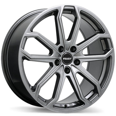 Fast Wheels - Impression - Grey - Titanium - 18" x 8", 45 Offset, 5x120 (Bolt pattern), 64.1mm HUB