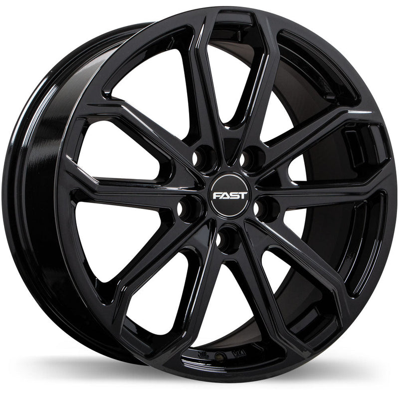 Fast Wheels - Impression - Black - Gloss Black - 18" x 8", 45 Offset, 5x120 (Bolt pattern), 64.10mm HUB