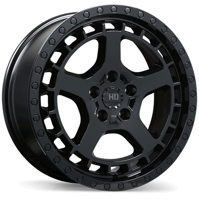 Fast HD - Overland - Black - Gloss Black - 17" x 7", 40 Offset, 5x114.3 (Bolt pattern), 72.60mm HUB
