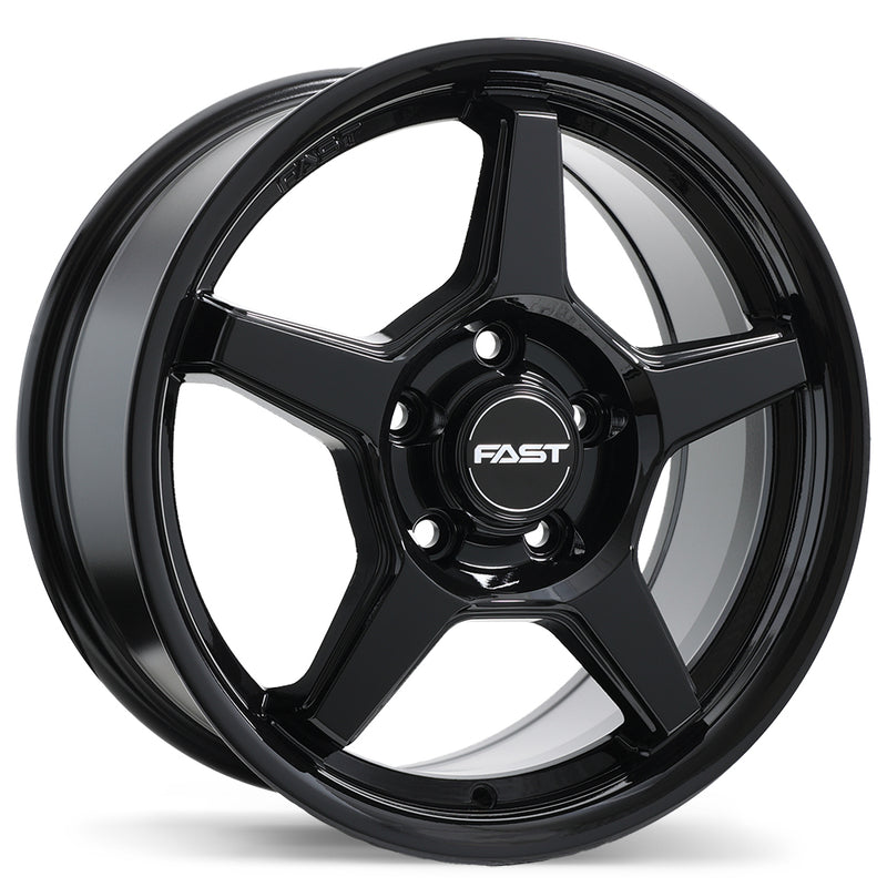 Fast Wheels - Flair - Black - Gloss Black - 16" x 7", 45 Offset, 5x114.3 (Bolt Pattern), 67.1mm HUB