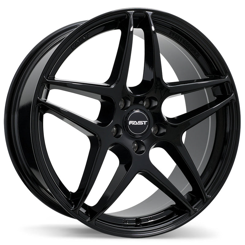 Fast Wheels - Boost - Black - Gloss Black - 18" x 9", 40 Offset, 5x114.3 (Bolt pattern), 72.6mm HUB
