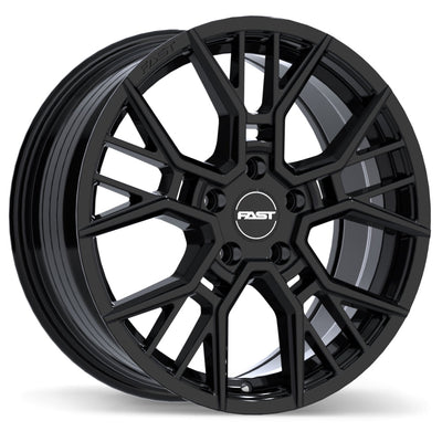 Fast Wheels - Spectre - Black - Gloss Black - 17" x 7.5", 50 Offset, 5x112 (Bolt pattern), 66.6mm HUB
