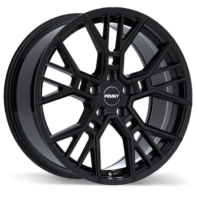 Fast Wheels - Spectre - Black - Gloss Black - 19" x 8", 30 Offset, 5x112 (Bolt pattern), 66.6mm HUB
