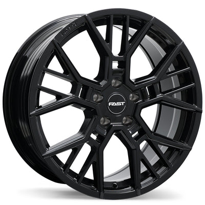 Fast Wheels - Spectre - Black - Gloss Black - 18" x 8", 45 Offset, 5x114.3 (Bolt pattern), 66.1mm HUB